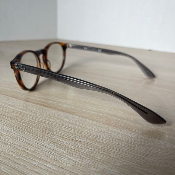 Ray-Ban RB5283 5607 Eyeglasses Brown Gray Round Frames Keyhole 49-21-145 - Picture 7 of 8